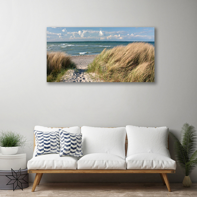 Quadro em tela Paisagem de ervas marinhas de praia