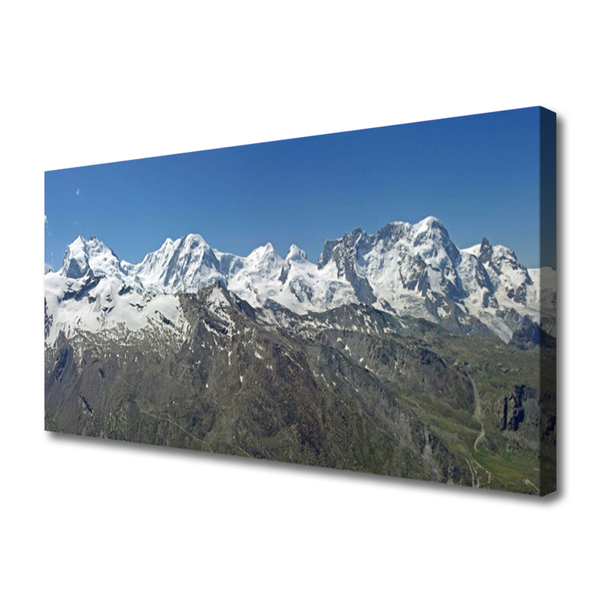 Quadro canvas Paisagem de montanhas e neve