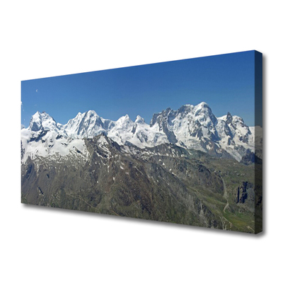 Quadro canvas Paisagem de montanhas e neve