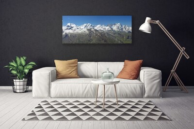 Quadro canvas Paisagem de montanhas e neve