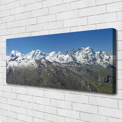 Quadro canvas Paisagem de montanhas e neve