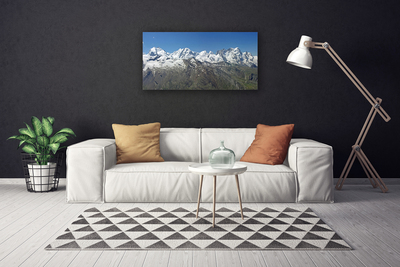 Quadro canvas Paisagem de montanhas e neve
