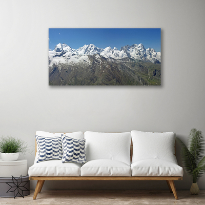 Quadro canvas Paisagem de montanhas e neve