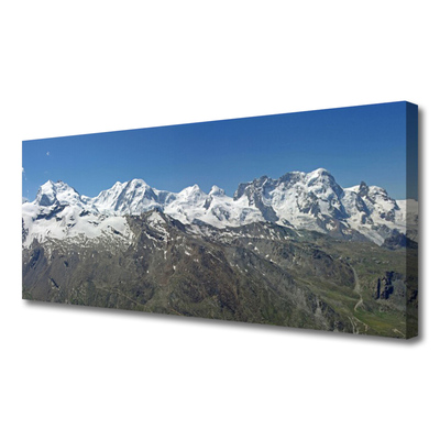 Quadro canvas Paisagem de montanhas e neve