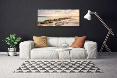 Quadro em tela Paisagem de praia e mar