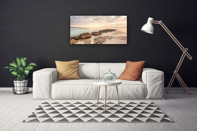 Quadro em tela Paisagem de praia e mar
