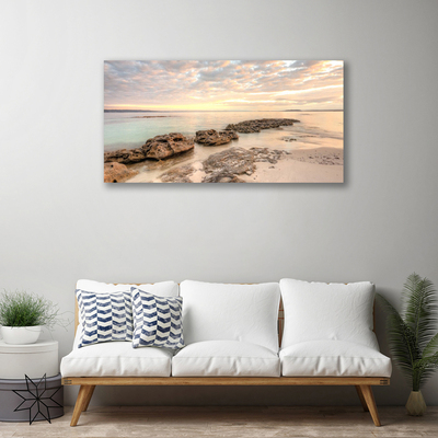 Quadro em tela Paisagem de praia e mar
