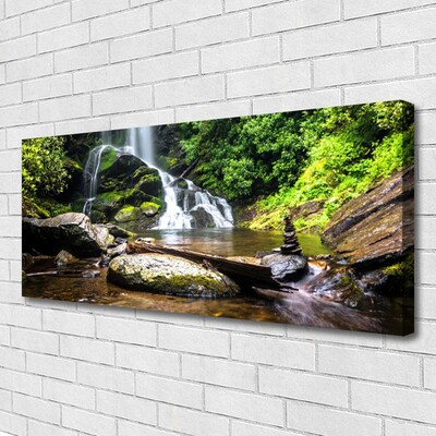 Quadro em tela Cachoeira Floresta Natureza Riacho