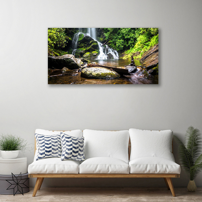 Quadro em tela Cachoeira Floresta Natureza Riacho