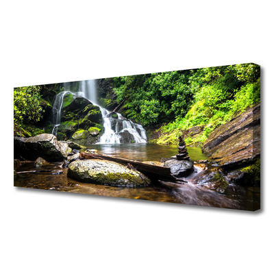 Quadro em tela Cachoeira Floresta Natureza Riacho