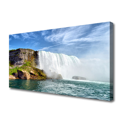 Quadro canvas Cachoeira Mar Natureza