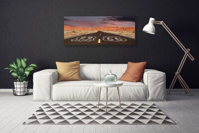 Quadro canvas Estrada Rodovia Deserto