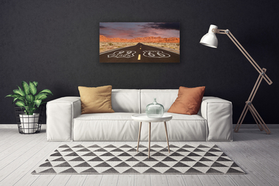 Quadro canvas Estrada Rodovia Deserto