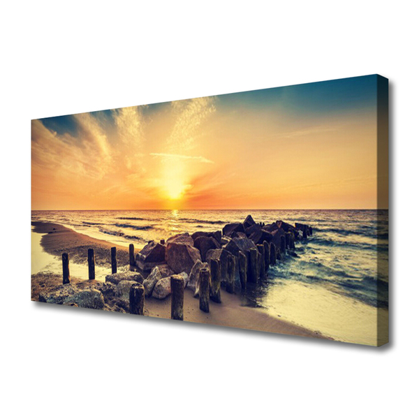 Quadro canvas Quebra-mar da Praia Mar Oeste