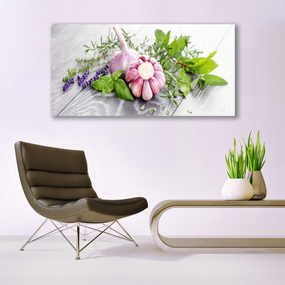 Quadro em tela Ervas de alho para a cozinha