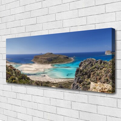 Quadro em tela Ilha Mar Praia Montanhas