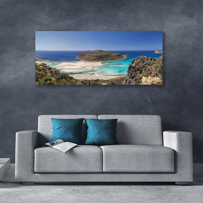 Quadro em tela Ilha Mar Praia Montanhas