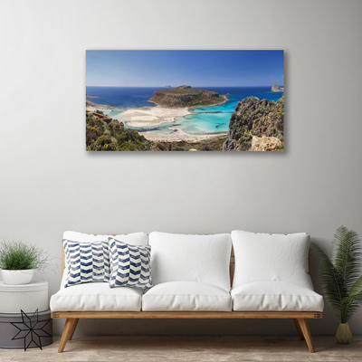 Quadro em tela Ilha Mar Praia Montanhas