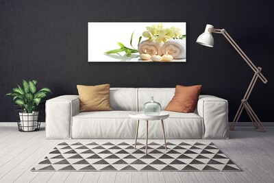 Quadro canvas Toalhas de Spa Velas Orquídea