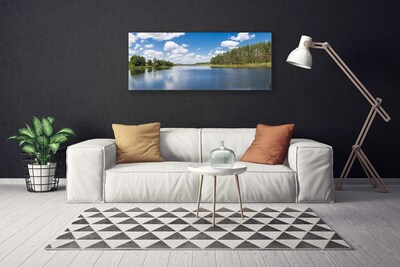 Quadro canvas Paisagem da Floresta do Lago