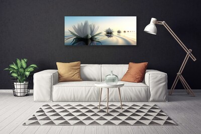Quadro canvas Nenúfares Flores Lagoa
