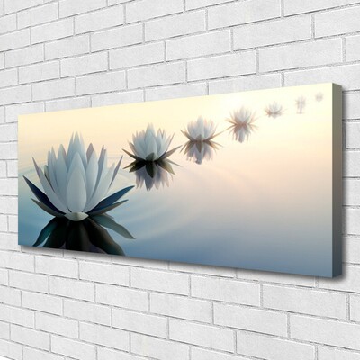 Quadro em tela Nenúfares Nenúfar Branco