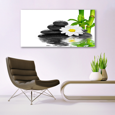 Quadro canvas Pedras Zen Brotos de Bambu