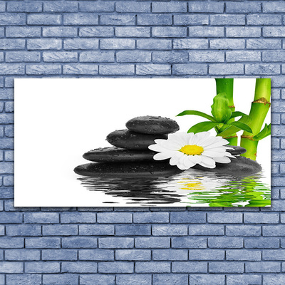Quadro canvas Pedras Zen Brotos de Bambu