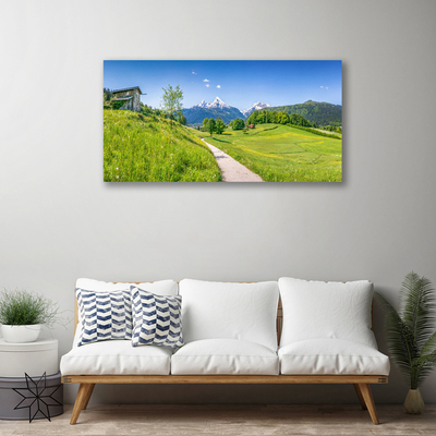 Quadro em tela Montanhas Meadow Path Valley