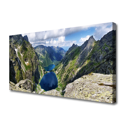 Quadro canvas Montanhas Vale Lagos Picos