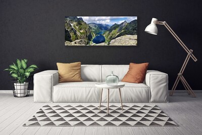 Quadro canvas Montanhas Vale Lagos Picos