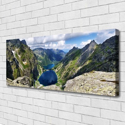 Quadro canvas Montanhas Vale Lagos Picos