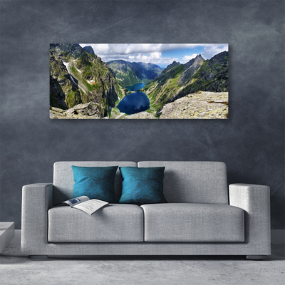 Quadro canvas Montanhas Vale Lagos Picos