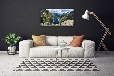Quadro canvas Montanhas Vale Lagos Picos