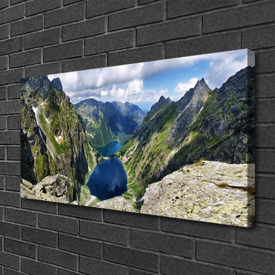 Quadro canvas Montanhas Vale Lagos Picos