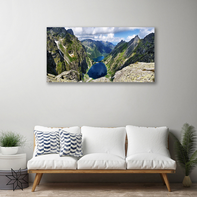 Quadro canvas Montanhas Vale Lagos Picos