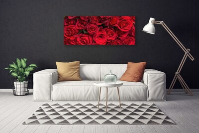 Quadro em tela Rosas Vermelhas Flores Natureza