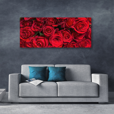 Quadro em tela Rosas Vermelhas Flores Natureza
