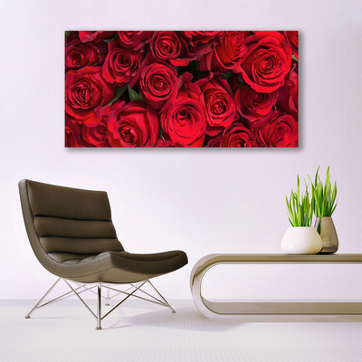 Quadro em tela Rosas Vermelhas Flores Natureza