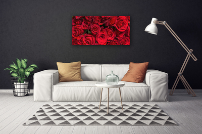 Quadro em tela Rosas Vermelhas Flores Natureza