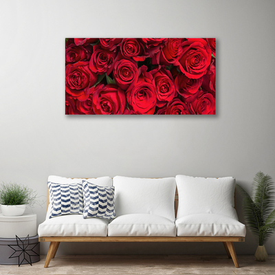 Quadro em tela Rosas Vermelhas Flores Natureza