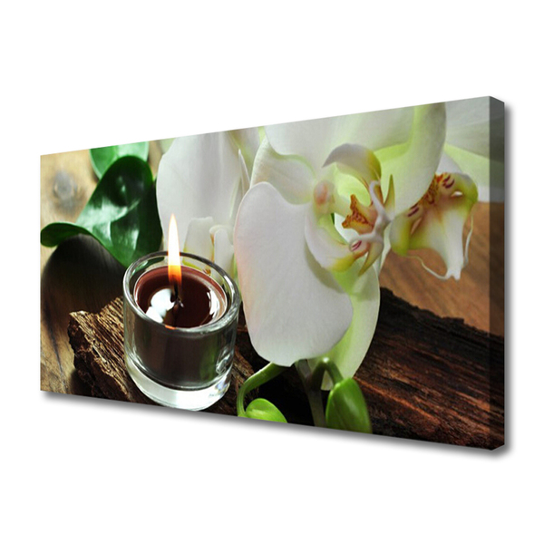 Quadro canvas Vela Orquídea Spa