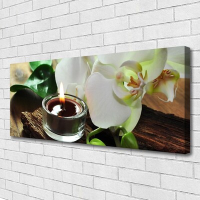 Quadro canvas Vela Orquídea Spa
