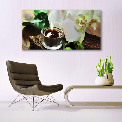 Quadro canvas Vela Orquídea Spa