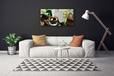 Quadro canvas Vela Orquídea Spa