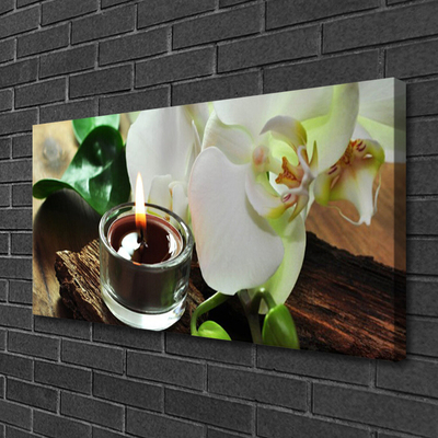 Quadro canvas Vela Orquídea Spa