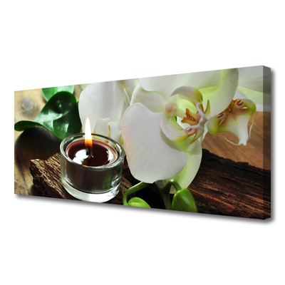Quadro canvas Vela Orquídea Spa