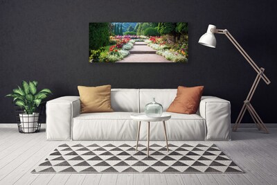 Quadro canvas Parque Flores Escadas Jardim