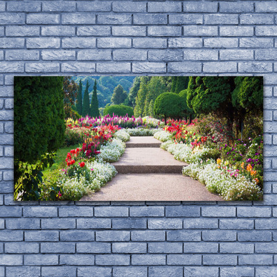 Quadro canvas Parque Flores Escadas Jardim
