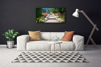 Quadro canvas Parque Flores Escadas Jardim